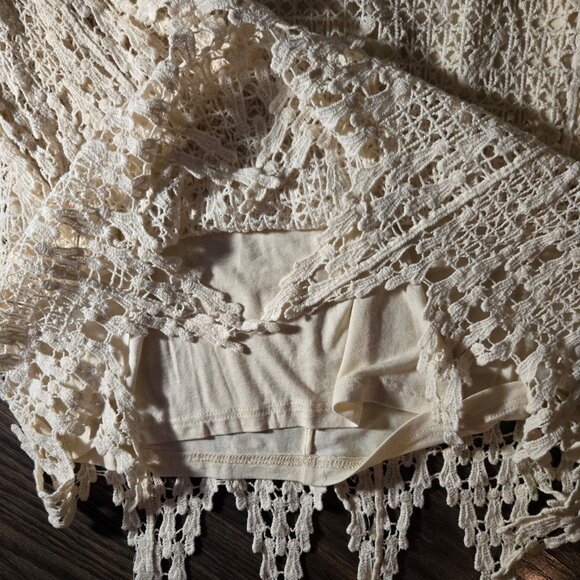 CRISTINA Bohemian Beige Crochet Tunic Sweater NWT/SIZE 1X - Picture 8 of 15